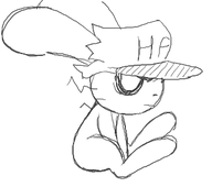 1girl anthro artist:unknown bunny bunny_girl hat jenny_jeungman looking_at_viewer sitting // 320x284 // 20KB