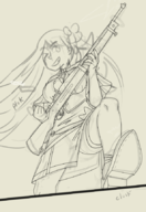 1girl artist:pufflestown atelier_(series) atelier_ryza gun klaudia_valentz wip // 592x861 // 311KB