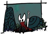1girl artist:chee background cape colored forest grass hollow_knight hornet insect sword tree // 1143x831 // 181KB