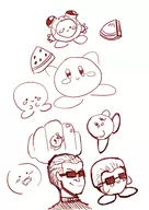 2boys albert_wesker artist:unknown kirby kirby_(series) resident_evil // 2480x3508 // 1.0MB