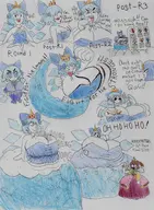 artist:unknown bouncing_breasts cirno comic dress huge_breasts queen_of_v_2025 recette_lemongrass recettear tagme touhou // 2484x3381 // 2.5MB