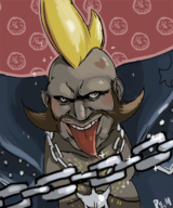 1boy artist:penelopeandme birdie chain colored street_fighter tongue // 1003x1200 // 761KB