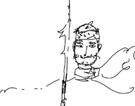 1boy artist:unknown cidolfas_orlandu final_fantasy final_fantasy_tactics final_fantasy_tactics_a2 monochrome sketch tagme // 802x625 // 32KB