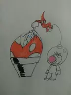 1boy artist:boneyt colored crossover olimar pikmin piranha_plant red_pikmin sharp_teeth super_mario super_smash_bros super_smash_bros._ultimate traditional_medium // 1944x2592 // 927KB