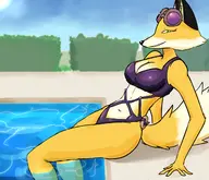 1girl artist:onion bikini Eiyuden_Chronicle foxiel furry // 1312x1125 // 796KB