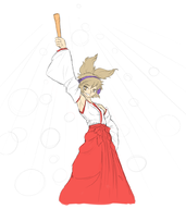 alternate_costume colored shrine_maiden touhou toyosatomimi_no_miko // 900x1008 // 228KB