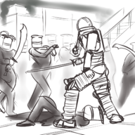 clay_man kill_bill mercenary parody risk_of_rain sword // 1600x1600 // 1.3MB