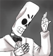 artist:sunshine_memoir david_bowie grim_fandango manuel_calavera parody pose // 700x752 // 542KB