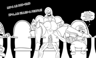1girl 3boys artist:scorndude cuphead_(series) dark_samus drink feet hat huge_breasts metroid metroid_prime mustache nipples penis popcorn scorn scorn_guy sex sitting text vaginal wario // 1929x1171 // 532KB