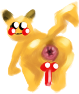 1boy anus artist:piopoi ass balls colored looking_back penis pikachu pokemon rear_view why // 795x938 // 577KB