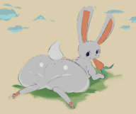 1girl animated animated_gif artist:wapcum ass ass_jiggle bunny carrot eating feral gif huge_ass looking_at_viewer looking_back not_vidya rabbit // 1190x1000 // 577KB