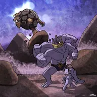 artist:unknown golem machamp machop pokemon // 1000x1000 // 97KB