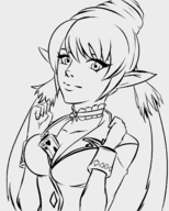 1girl card cleavage judith tales_(series) tales_of_vesperia twintails // 1200x1500 // 343KB