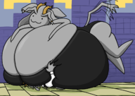 1girl artist:bonitanon bonita_zako breast_smother butler huge_breasts Pseudoregalia stretch_panic sybil // 1200x850 // 336KB