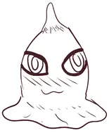 artist:strugglingquota blush monochrome pokemon shuppet sketch // 1000x1235 // 220KB