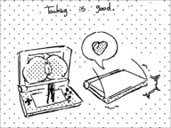 1girl anus artist:wapcum ass ds garyc.me heart implied_penetration monochrome nintendo nintendo_ds pussy sketch stylus vulva // 800x600 // 9.4KB