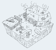 2boys 2girls artist:grey diorama soldier_(xcom) xcom // 668x595 // 23KB