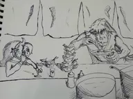 athena_asamiya bar crossover eating ken_masters psycho_soldier street_fighter the_king_of_fighters traditional_medium // 1600x1200 // 244KB