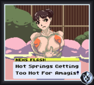 artist:yuushiopixels hot_springs persona_4 pixel_art sling_bikini yukiko_amagi // 720x656 // 12KB