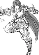 armor monochrome murasaki senran_kagura sketch // 2300x3300 // 2.4MB