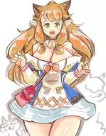 1girl artist:robojanai cat catalina cleavage colored huge_breasts meowstress milf monster_hunter // 1282x1651 // 1.8MB