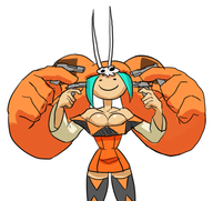 artist:ssshuckle cerebella cleavage colored dark_skin gun parody skullgirls suicide vice-versa // 536x504 // 127KB