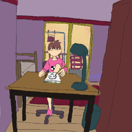 1girl artist:pantsu-ripper colored madotsuki pose yume_nikki // 610x610 // 61KB