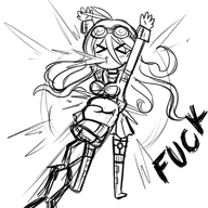 artist:aipiepo boxing_gloves danganronpa danganronpa_v3_killing_harmony miu_iruma punch text // 800x800 // 356KB