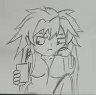 1girl artist:billyfutureboy bored crossover demon_turf itadaki_seieki mari_setogaya traditional_medium // 2952x2941 // 886KB