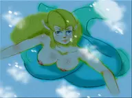 a_link_to_the_past breasts colored mermaid princes_zelda princess_zelda the_legend_of_zelda // 1542x1149 // 287KB