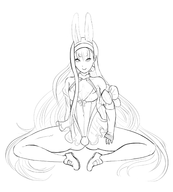 1boy azur_lane azur_lane__crosswave bow bulge bunny_ears long_hair rule_63 shimakaze shimakaze_(azur_lane) sitting sketch // 2271x2518 // 875KB