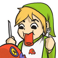 artist:34no404 bib colored dead eating feast_of_champions fork green_clothes hat knife link loz octorok the_legend_of_zelda tunic // 500x500 // 246KB