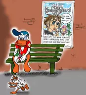 colored donald_duck hearts iii kingdom kingdom_hearts kingdom_hearts_iii mallard maui maui_mallard maui_mallard_in_cold_shadow poster sad // 778x857 // 271KB