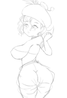 1girl artist:pepsi ass final_fantasy hat huge_breasts relm_arrowny wip // 640x935 // 118KB