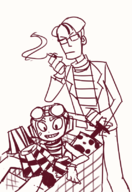 lamp psychonauts raz razputin_aquato sasha_nein smoking // 550x800 // 251KB