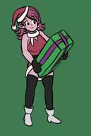 1girl artist:goseb90 christmas chronoa dragon_ball dragon_ball_xenoverse present supreme_kai_of_time // 366x544 // 89KB