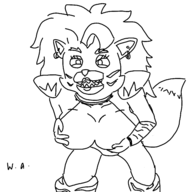 1girl artist:halfdime five_nights_at_freddy's five_nights_at_freddy's_security_breach furry huge_breasts meme roxanne_wolf // 2400x2400 // 602KB