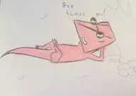 arrow_lizard artist:paladin colord laying_down mother_(series) mother_3 shades smile sunglasses traditional_medium // 2609x1836 // 525KB