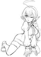 1girl artist:teevo blazblue es pose wink // 1178x1620 // 387KB