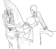 1boy 1girl artist:scorndude cosplay dark_samus maguro_sasaki metroid metroid_prime puyo_puyo ringo_ando scorn scorn_guy sex // 1675x1458 // 599KB