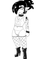 artist:xiceowl bulge goth inkling splatoon trap // 1400x1925 // 336KB