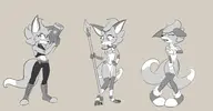 1girl artist:B333SSS carmelita_fox cosplay fleet furry krystal miles_tails_prower rivals_of_aether sly_cooper_(series) sonic_(series) star_fox // 3000x1566 // 408KB