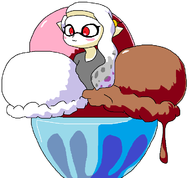 1girl artist:unknown blush colored food ice_cream inkling inkling_girl red_eyes splatoon // 731x677 // 33KB