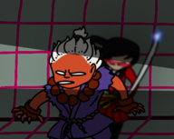 akuma artist:qrowline colored crossover hibiki_takane parody street_fighter sword the_last_blade white_hair // 439x349 // 135KB