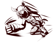 1girl artist:unknown centaur mayano_top_gun monochrome running shaded_face uma_musume_pretty_derby // 2422x1873 // 764KB