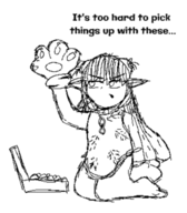 artist:unknown black_souls donut fairy leaf paws qipao // 320x366 // 60KB