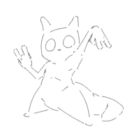 artist:unknown monochrome rain_world sketch slugcat // 480x480 // 9.7KB