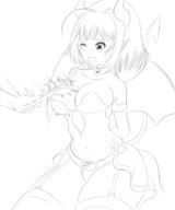 1girl artist:zeniselv cross idolm@ster riamu_yumemi succubus // 750x900 // 216KB