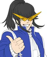 colored flynn shin_megami_tensei shin_megami_tensei_iv sunglasses thumbs_up // 800x960 // 323KB