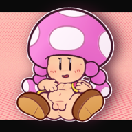 1girl anus artist:unknown blush chubby colored flat_chest looking_at_viewer nipples presenting pussy spread_legs super_mario toadette // 1200x1200 // 1.6MB